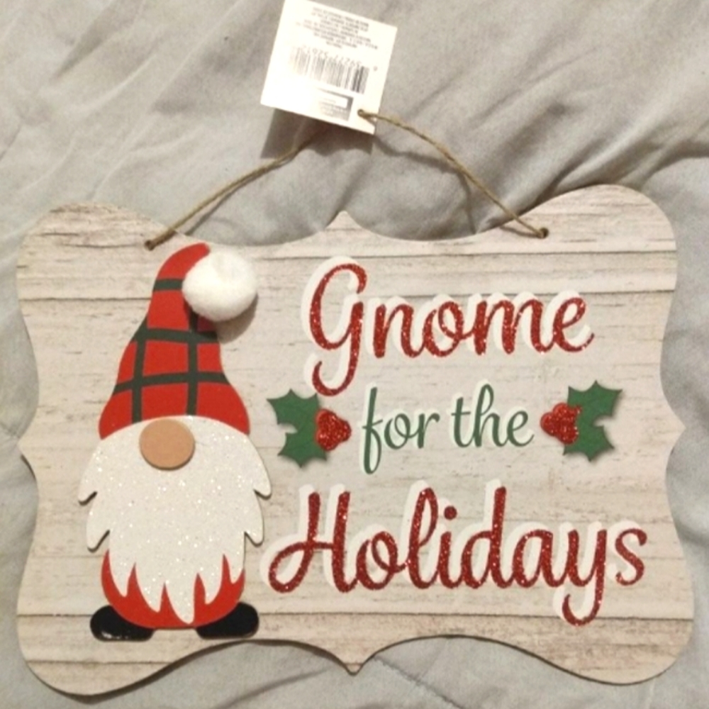 2/$15 Gnome For The Holidays Wall or Door Decor